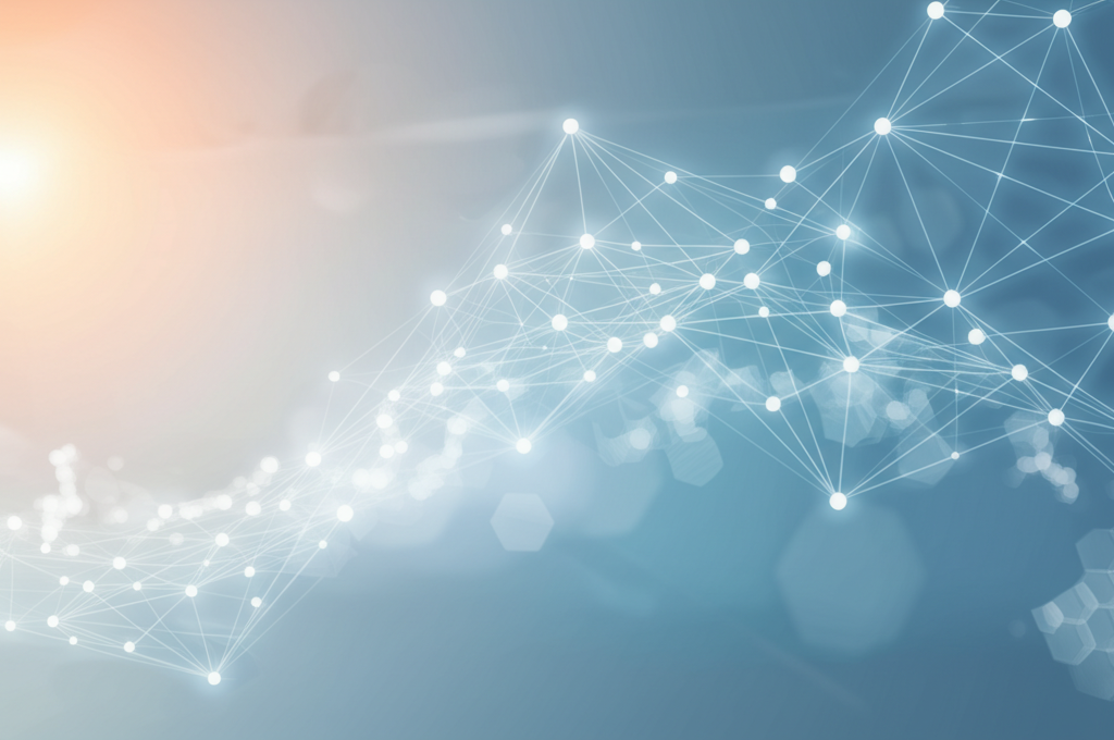 Abstraktes neuronales Netzwerk mit digitalen Verbindungen